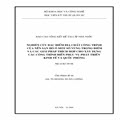 Nghiên cứu đặc điểm địa chất công trình của nền san hô ở một số vùng trọng điểm và các giải pháp thích hợp cho xây dựng các công trình biển phục vụ phát triển kinh tế và quốc phòng